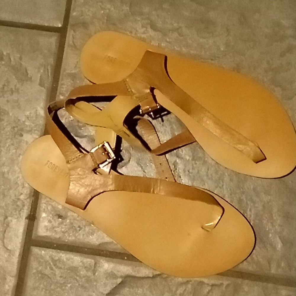 Tan leather forever 21 sandals